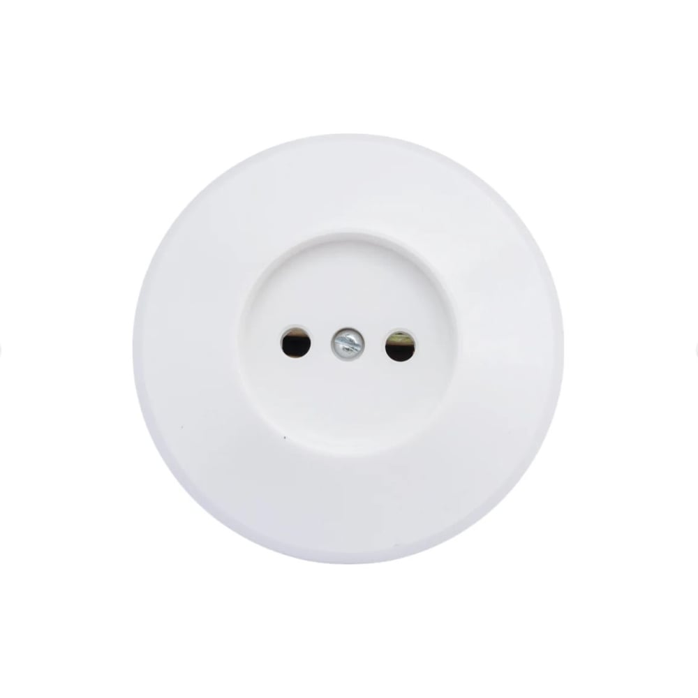 Изображение товара Розетка Ливны-Электро РС 10-008 круглая, белая, 120 шт. РС 1814.1