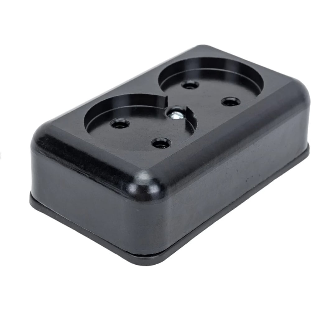 Изображение товара Розетка Ливны-Электро РА 10-009, 2‑х местная, черная