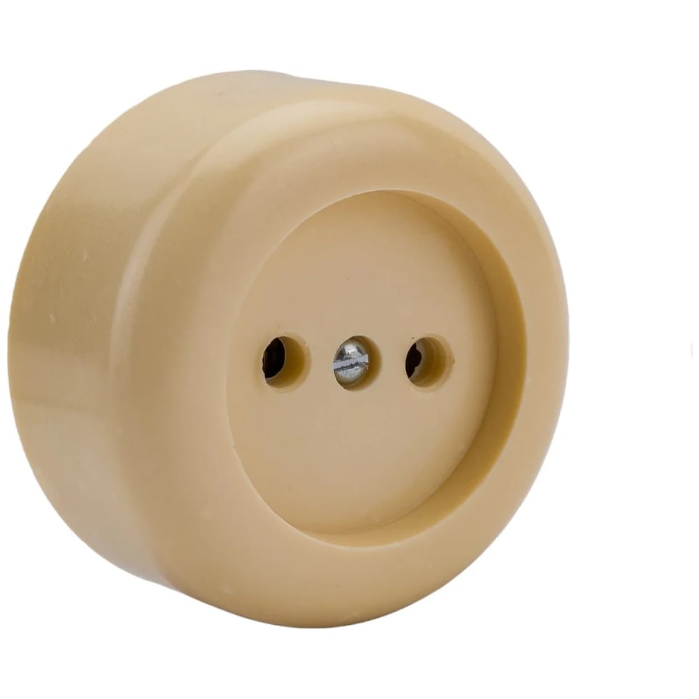 Изображение товара Силовая розетка РА 10-007 круглая, слоновая кость