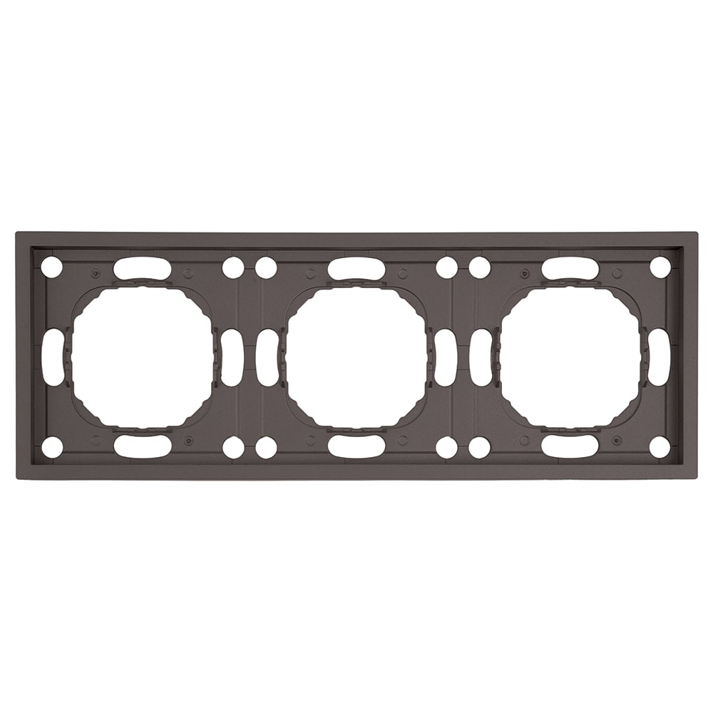Изображение товара Рамка STEKKER 3-местная, серия Эмили, PFR00-5003-09, антрацит, soft touch 49938