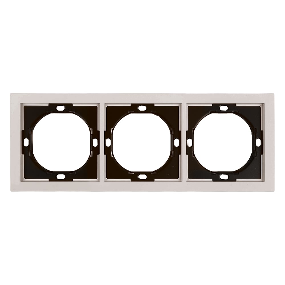 Изображение товара Рамка STEKKER 3-местная, серия Мия, PFR00-3003-08, пудровый жемчуг 50488