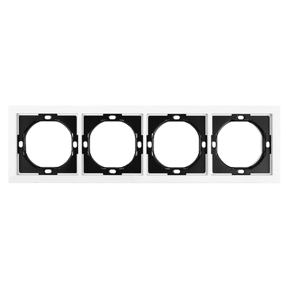 Изображение товара Рамка STEKKER 4-местная серия Мия PFR00-3004-01 белая магнолия