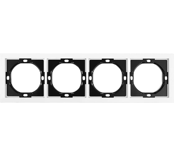 Изображение товара Рамка STEKKER 4-местная, серия Мия, PFR00-3004-01, белая магнолия 50459