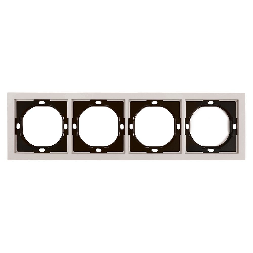 Изображение товара Рамка STEKKER 4-местная, серия Мия, PFR00-3004-08, пудровый жемчуг 50489