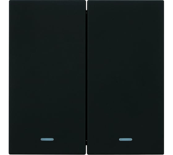 Изображение товара Механизм выключателя 2-клавишного STEKKER c индикатором 250В, 10А, серия Мия, RSW10-3102-05, черный бархат, 50446