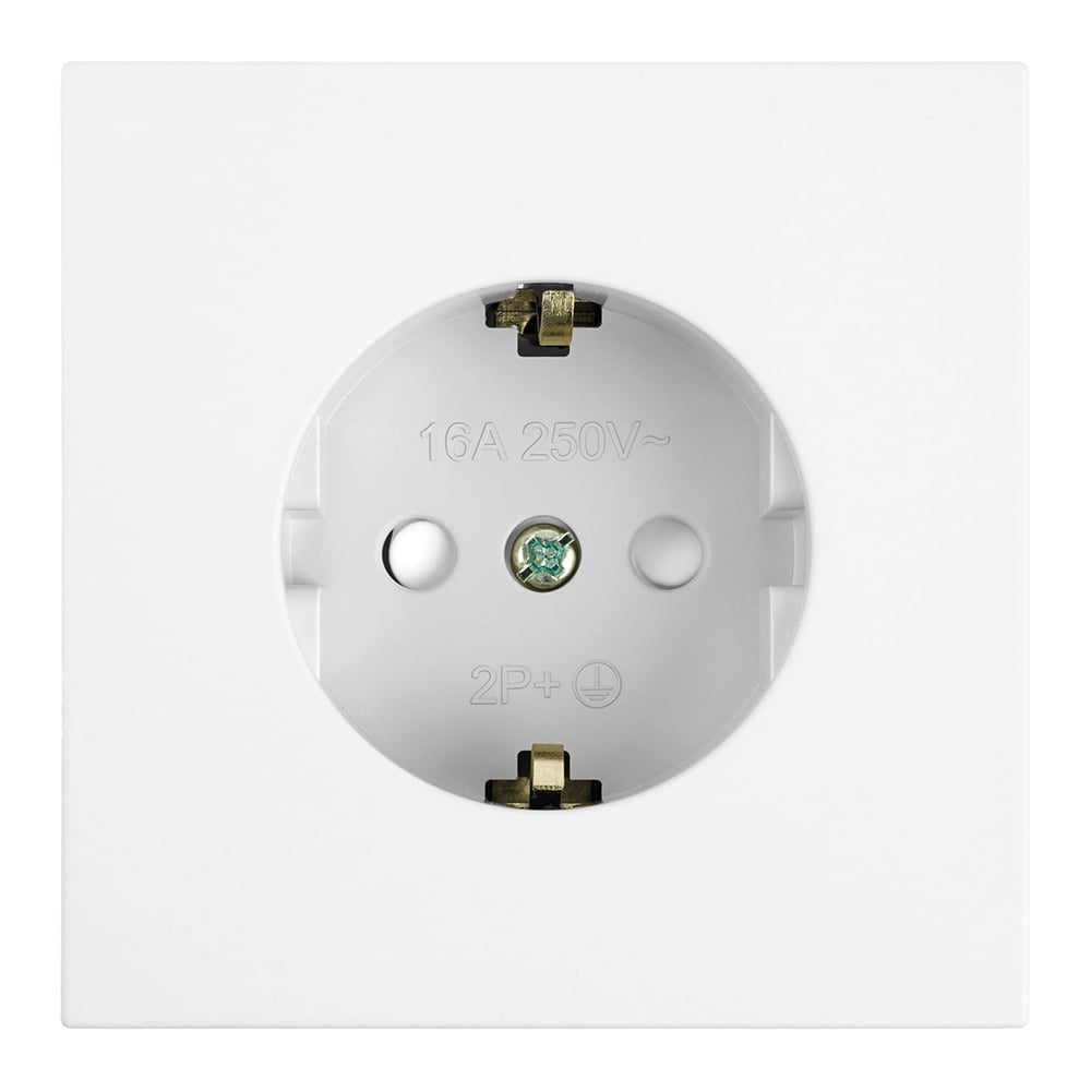 Изображение товара Механизм розетки 1-местной STEKKER с защитной шторкой, с заземлением, 250В, 16А, серия Мия, RST16-3110-01, белая магнолия, 50440