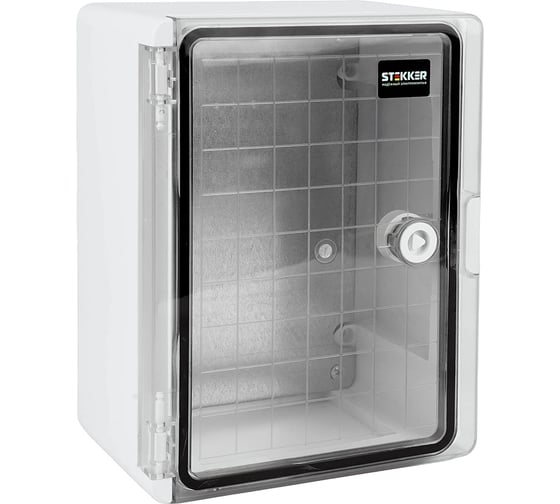 Изображение товара Корпус пластиковый STEKKER ЩМПп EBX60-6/04-65 IP65 c прозрачной дверью (280х210х130) пластик, серия ArcaWP65+, 50719