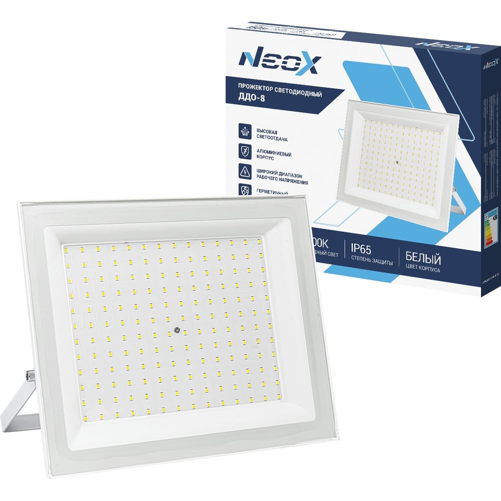 Изображение товара Прожектор светодиодный Neox ДДО-8 150Вт 230В 6500К 15000Лм 100лм/Вт IP65 белый 4690612066684