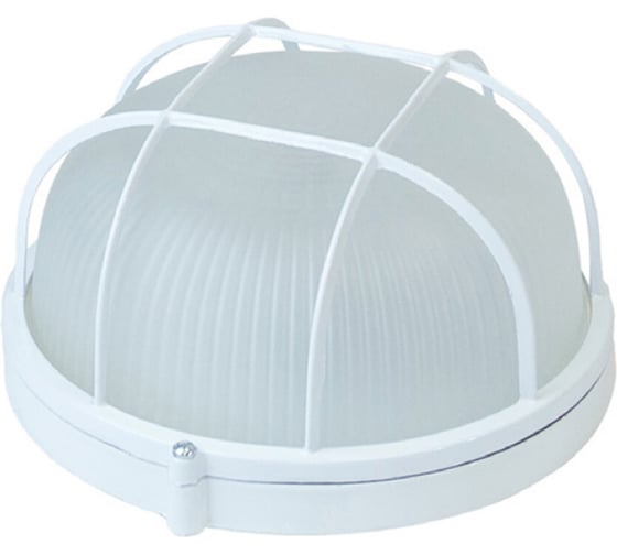 Изображение товара Светильник FERON НБП 03-60-002, E27 max 60 Вт, алюминий, стекло, решетка, IP54, белый 53176