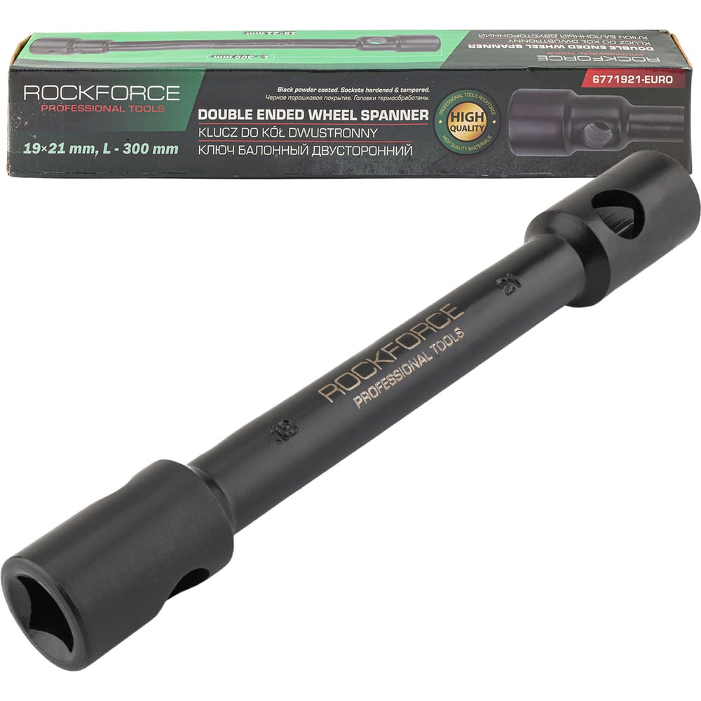 Ключ балонный двусторонний Rockforce 19х21мм RF-6771921-EURO(64322)