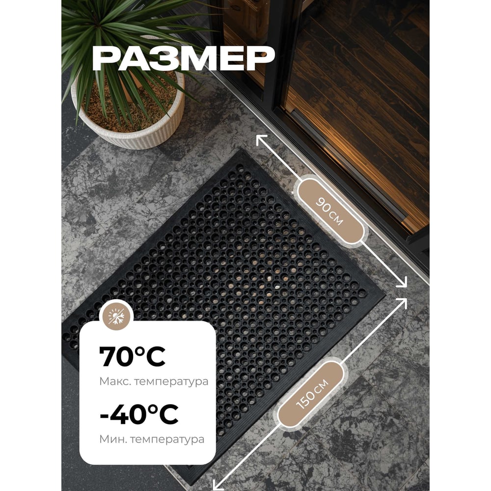 Изображение товара Коврик придверный QZRP ресторанный 90х150 Ресторанный 90х150