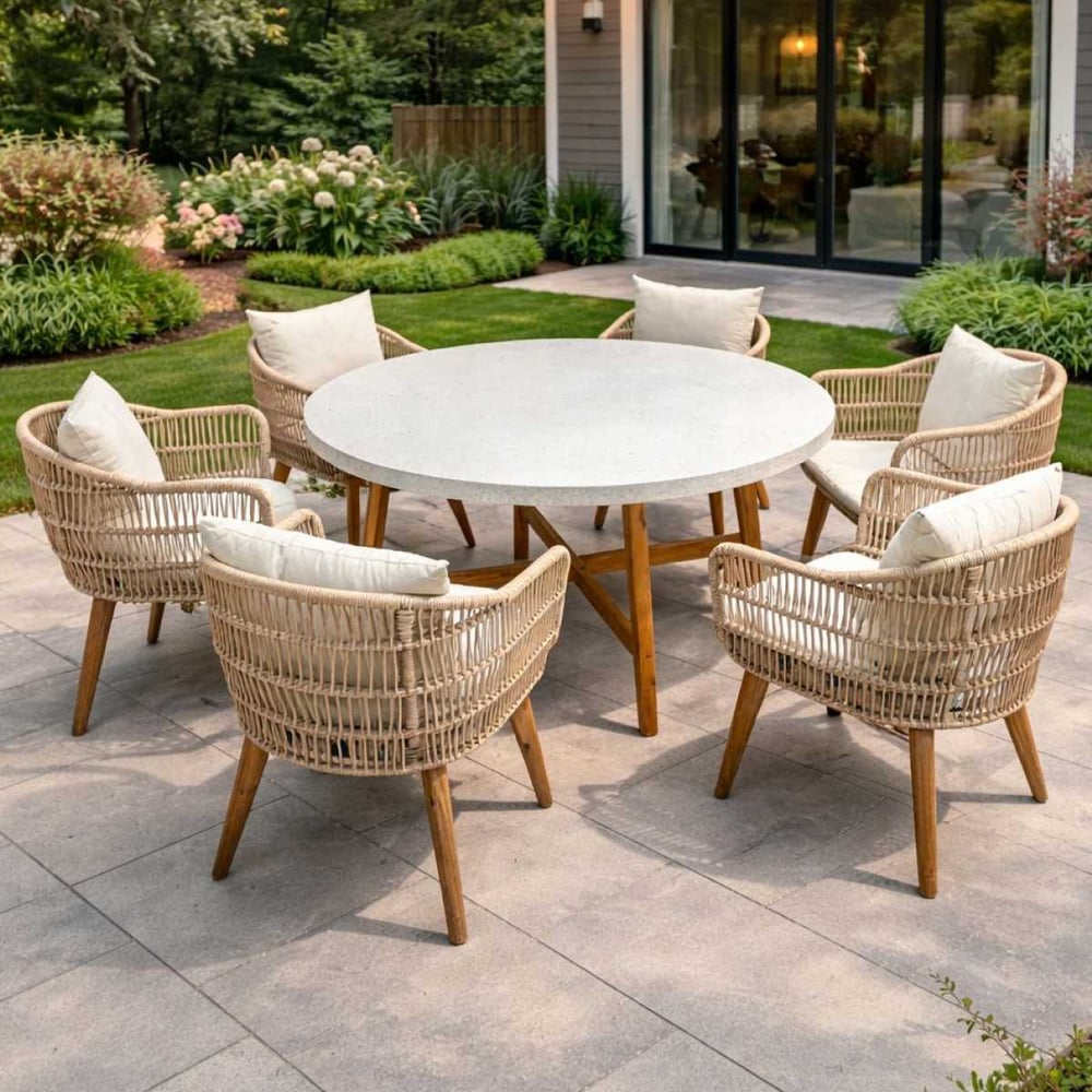 Изображение товара Royal Family ELEONORA обеденный комплект садовый на 6 персон акация бежевый