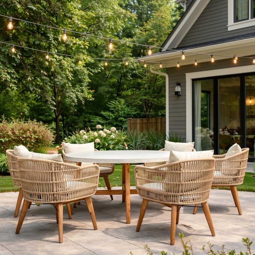 Изображение товара Royal Family ELEONORA обеденный комплект садовый на 6 персон акация бежевый