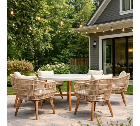 Изображение товара Набор садовой мебели Royal Family ELEONORA, обеденный комплект на 6 персон из акации 113-150-21