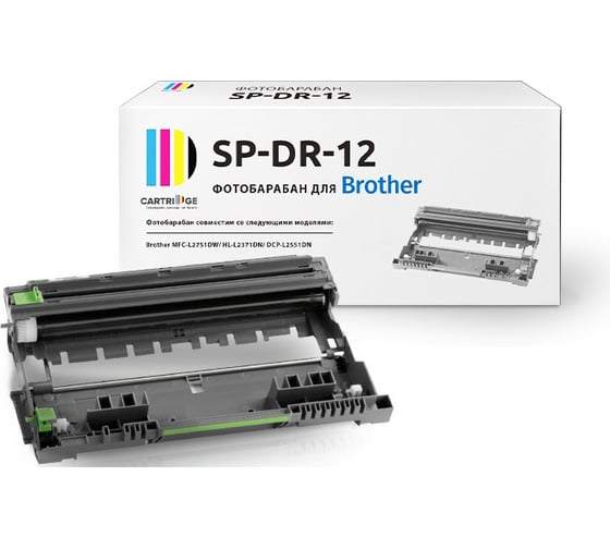 Изображение товара Фотобарабан Solution Print (драм-картридж) SP DR-12 для Brother, черный 336409