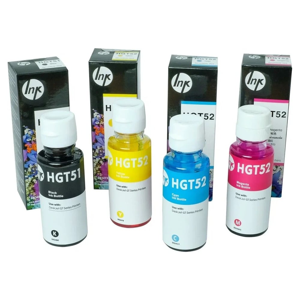 Изображение товара Набор чернил Solution Print SP GT51/GT52 для HP, 4 цвета по 100 мл 334197