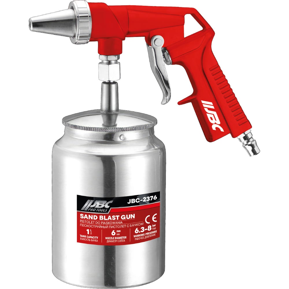 Изображение товара Пескоструйный пистолет с бачком JBC 1л JBC-2376(64456)