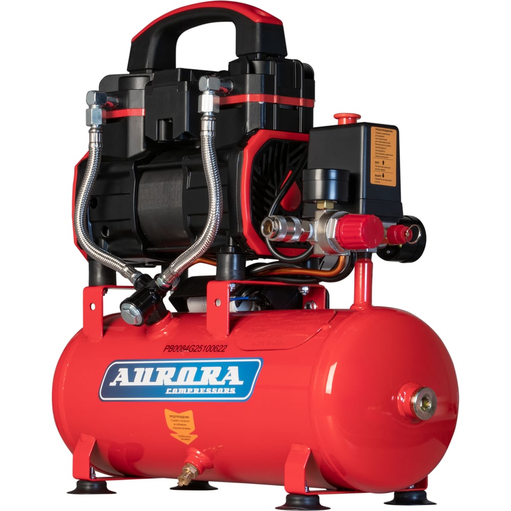 Изображение товара Компрессор Aurora АВРОРА PASSAT-8 BLACK 4G тихий, безмасляный (8 л, 170 л/мин, 0.9 кВт) 41664