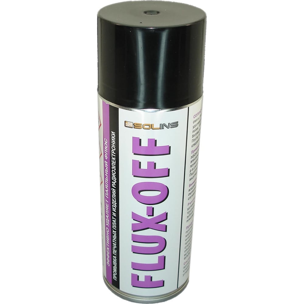 Изображение товара Очиститель для печатных плат и компонентов Amperin Solins FLUX OFF, 400 мл, аэрозоль 065882 Изображение товара Очиститель для печатных плат и компонентов Amperin Solins FLUX OFF, 400 мл, аэрозоль 065882