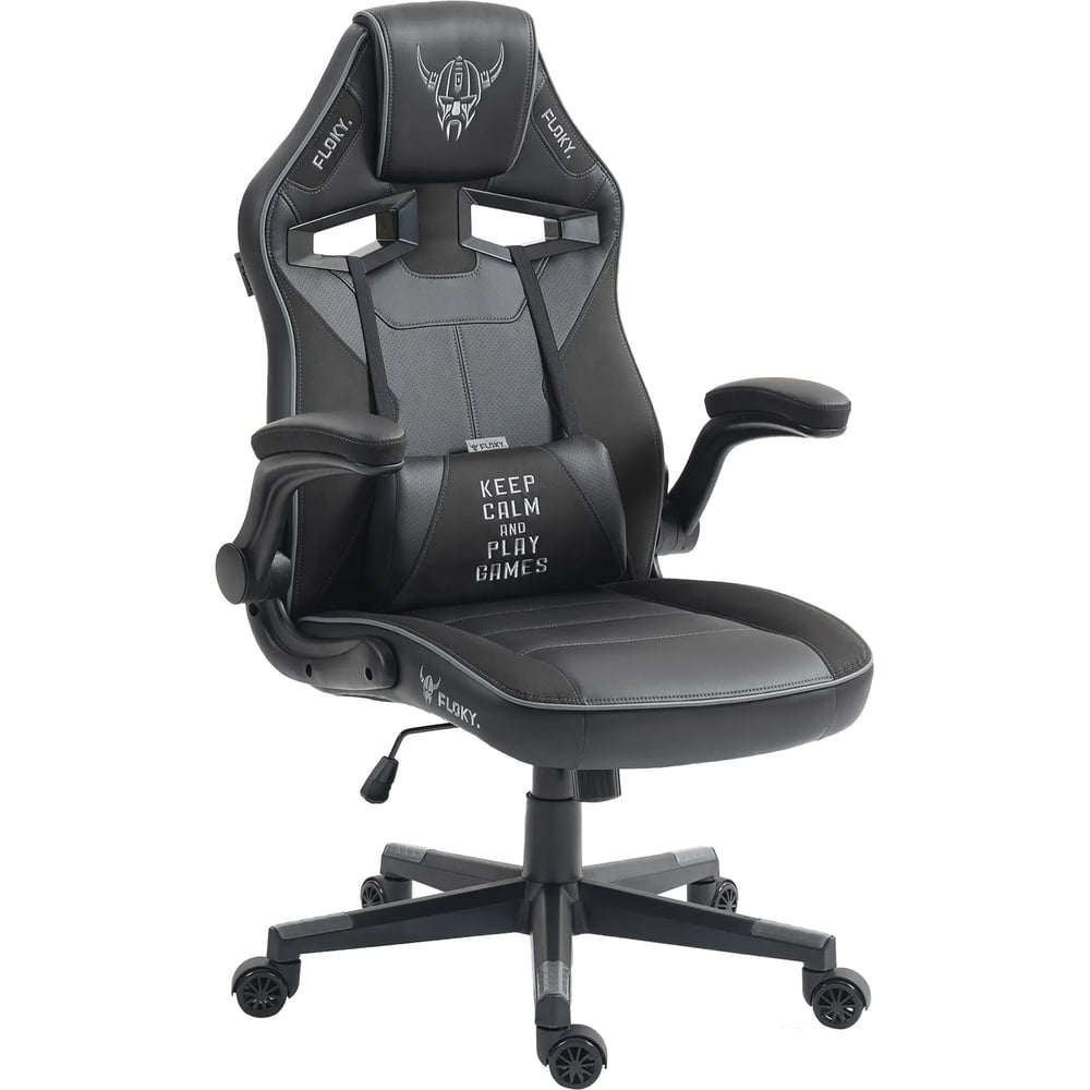 Изображение товара Кресло геймерское Floky Asgard Black с регулировкой высоты сиденья регулируемыми подлокотниками и п