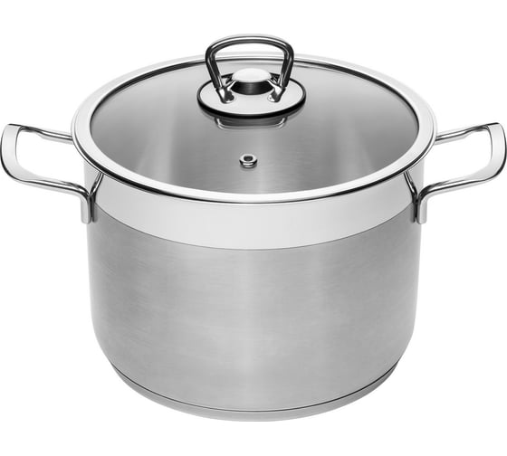 Изображение товара Кастрюля КАТЮША София нержавеющая сталь, 24x16,3 см, 7,0 л, стеклянная крышка 9920-700-0