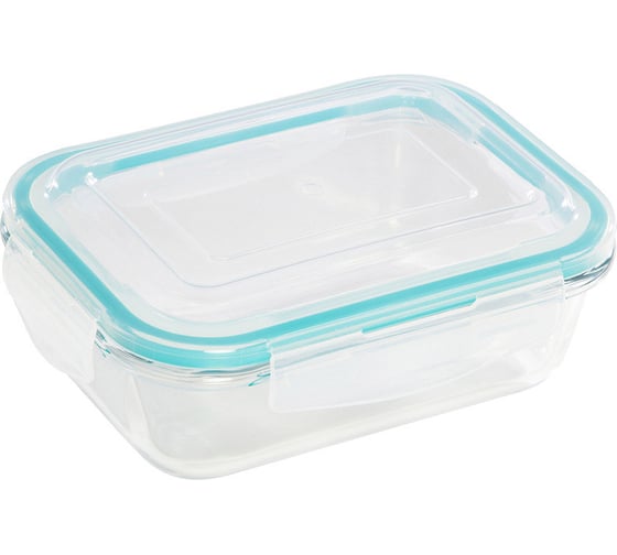 Изображение товара Контейнер Mallony DIAFANO 650 мл из жаропрочного стекла с крышкой из пластмассы прямоугльный, температура -20 до +200 С 00 5471