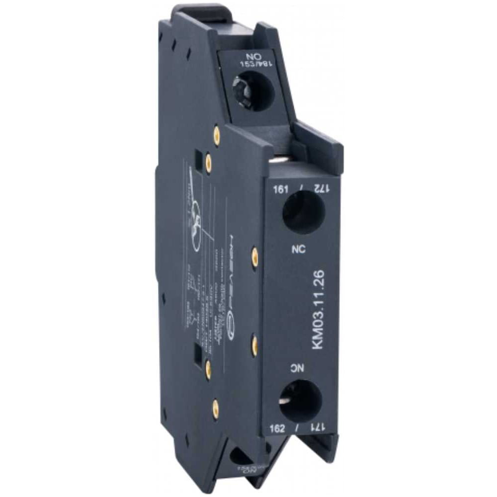Изображение товара Дополнительный контактный блок РЕЛЕОН для KM3, монтаж сбоку, 1НО+1НЗ, 10А KM031126