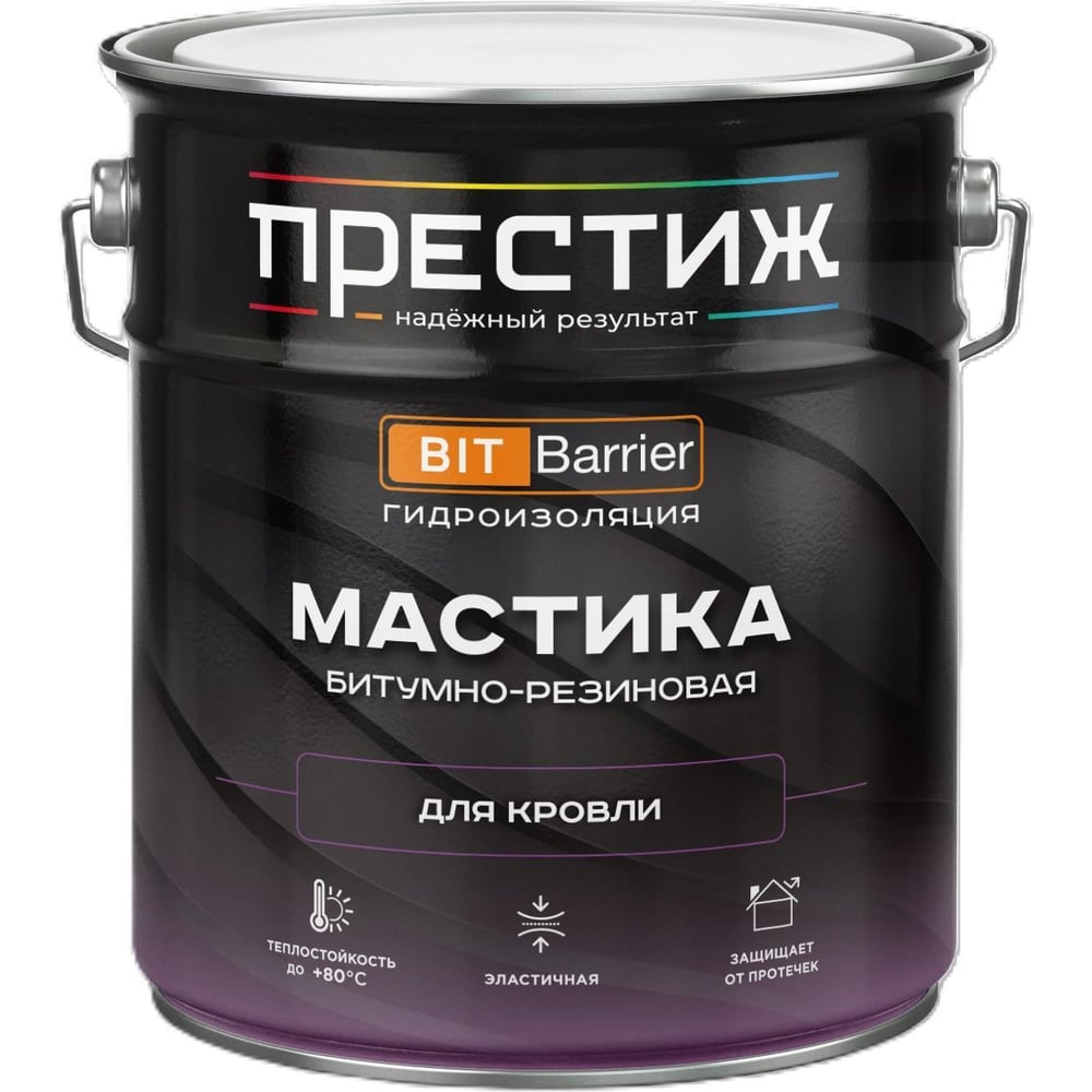 Изображение товара Мастика битумно-резиновая кровельная Престиж, черная, 17 кг 281291