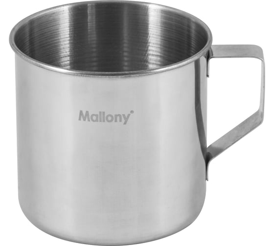 Изображение товара Кружка Mallony FONTE объем 500 мл из нержавеющей стали с загнутыми краями размер 9x9 см 00 3057