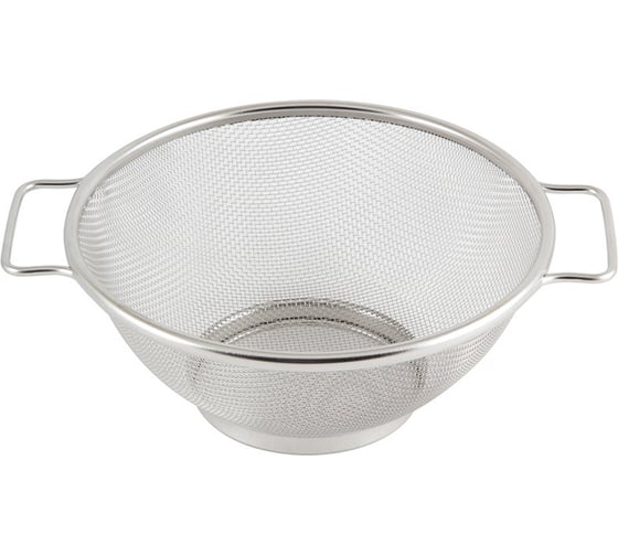 Изображение товара Дуршлаг Mallony Macaroni из нержавеющей стали с боковыми ручками, диаметр 20 см 985512