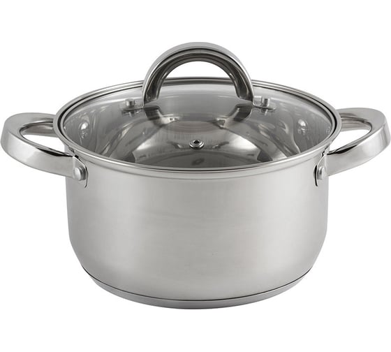 Изображение товара Кастрюля Mallony Mediano объем 2.6 л диаметр 18 см из нержавеющей стали с крышкой капсулированное дно 005443