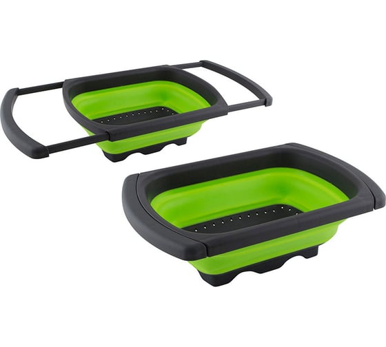 Изображение товара Складной дуршлаг Mallony на раковину FRUTTI 60-38,5x25x12 см, выдвижные ручки 007352