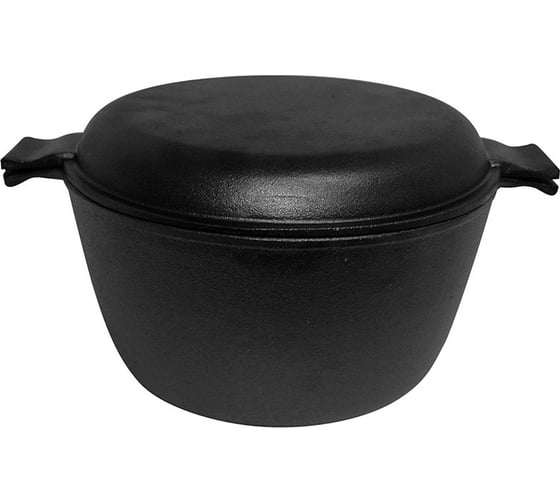 Изображение товара Чугунная кастрюля Mallony с крышкой-сковородкой CC-20/30, объем кастрюля 2,2 л/крышка-0,8 л 985008