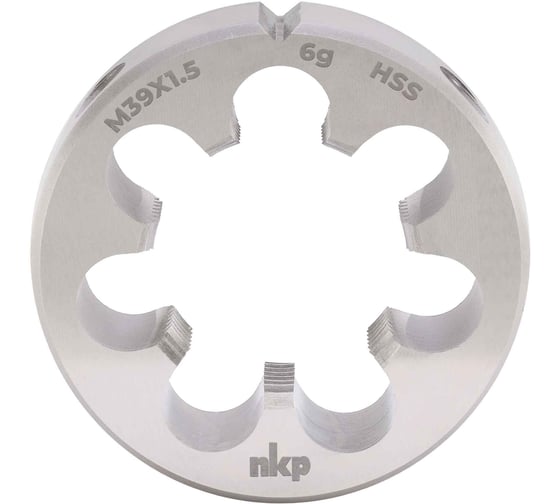 Изображение товара Плашка NKP М39 шаг 1.5мм DINEN22568 HSS 6g 75х20мм 240393N