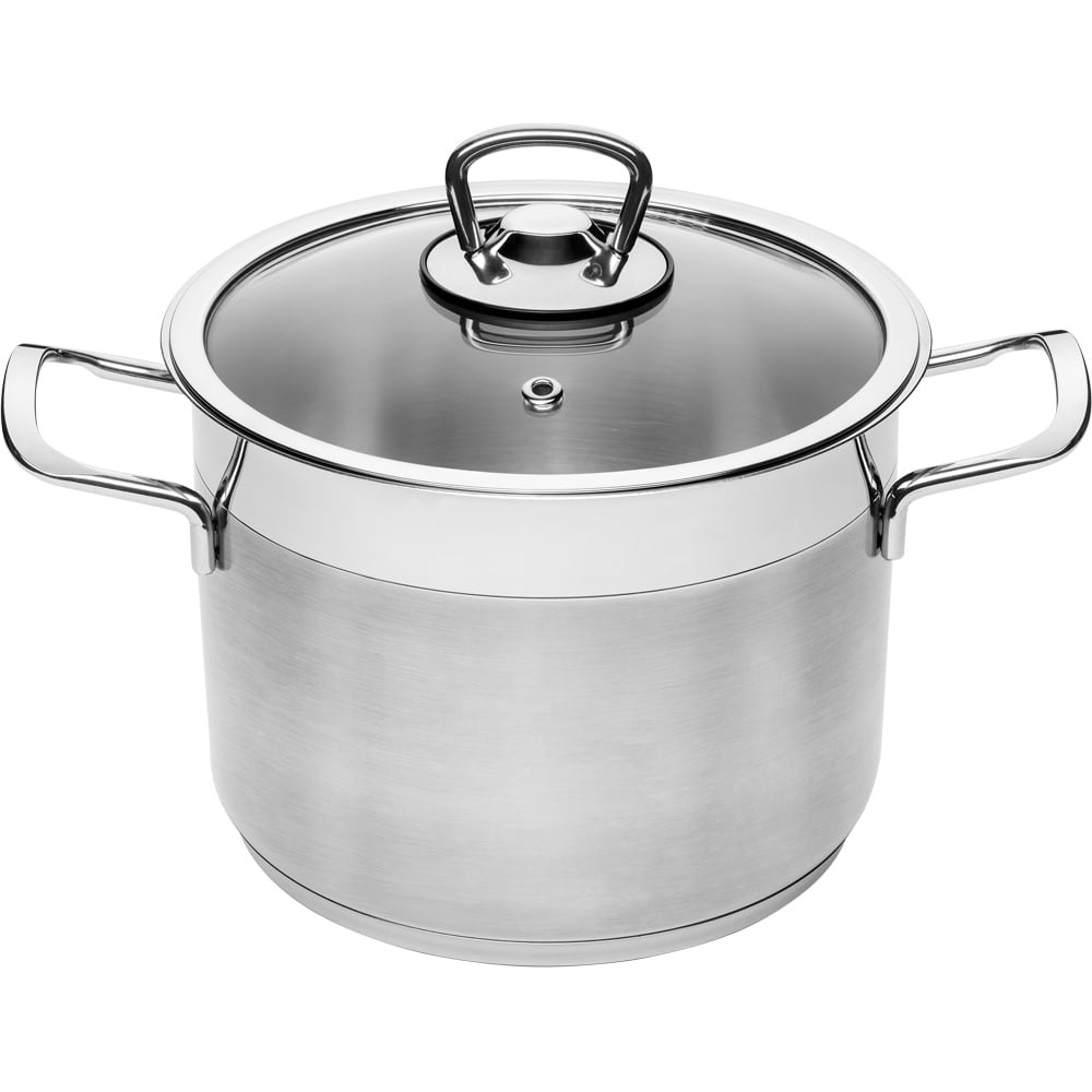 Изображение товара Кастрюля София нержавеющая сталь 4,5 л стеклянная крышка для газовых и индукционных плит