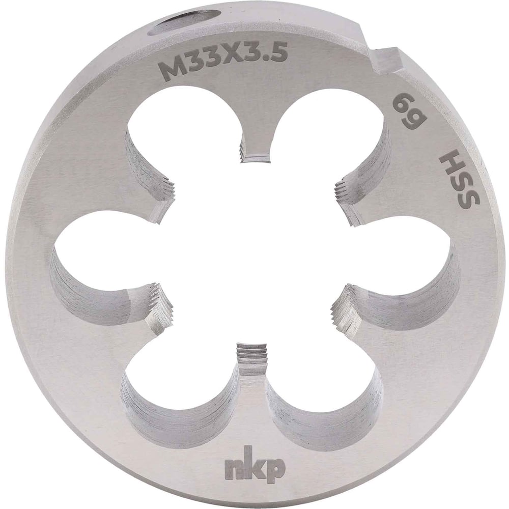 Изображение товара Плашка NKP М33 шаг 3.5мм DINEN22568 HSS 6g 65х25мм 240330N