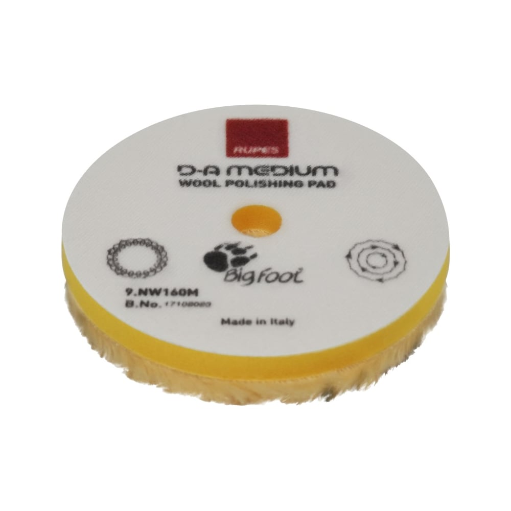 Изображение товара Круг полировальный меховой финишный RUPES 9.NW160M желтый, 160 мм В0000000203403
