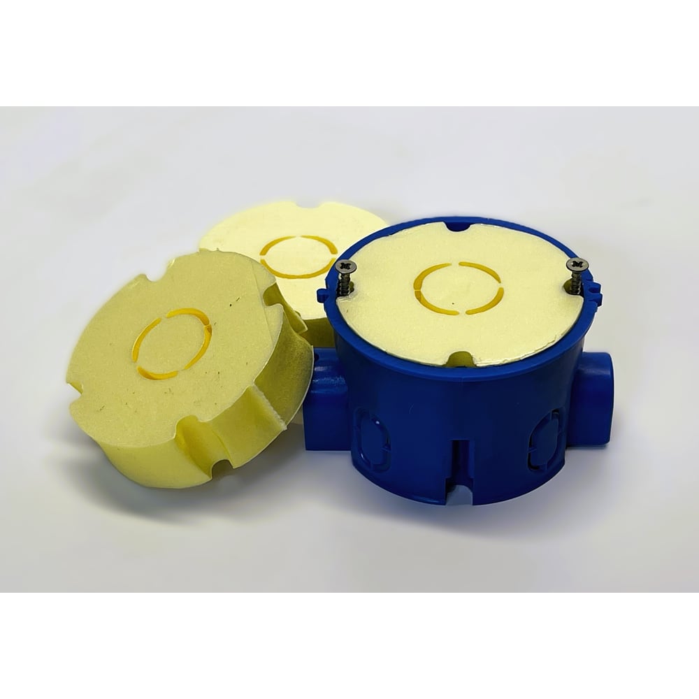 Изображение товара Заглушка для подрозетников при штукатурных работах KOPOS ZV-KU 4отв, (100P) комплект 100 шт. ZV-KU-4-100P