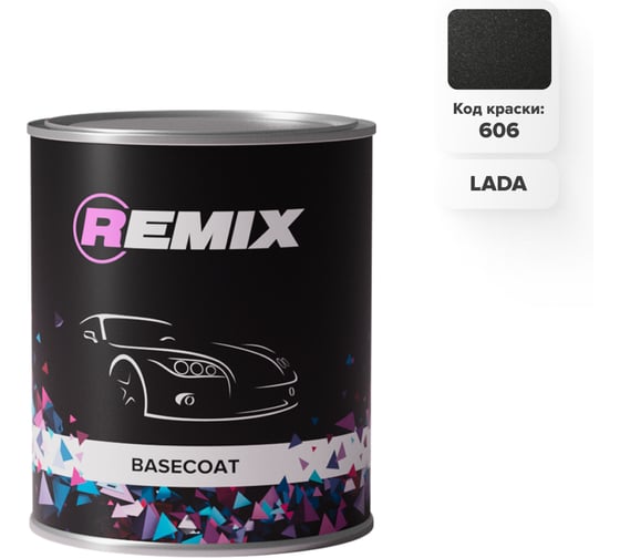 Изображение товара База краски REMIX RR Lada 606 BLACK, MILKY WAY/ Черный перламутр, 0.9 л RR0606