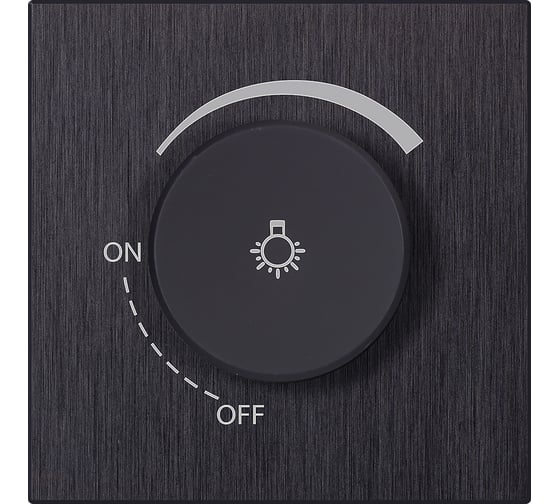 Изображение товара Светорегулятор (диммер) SMARTBUY 1200Вт независимый 10А алюминий черный Альтаир SBE-i11alb-D-0