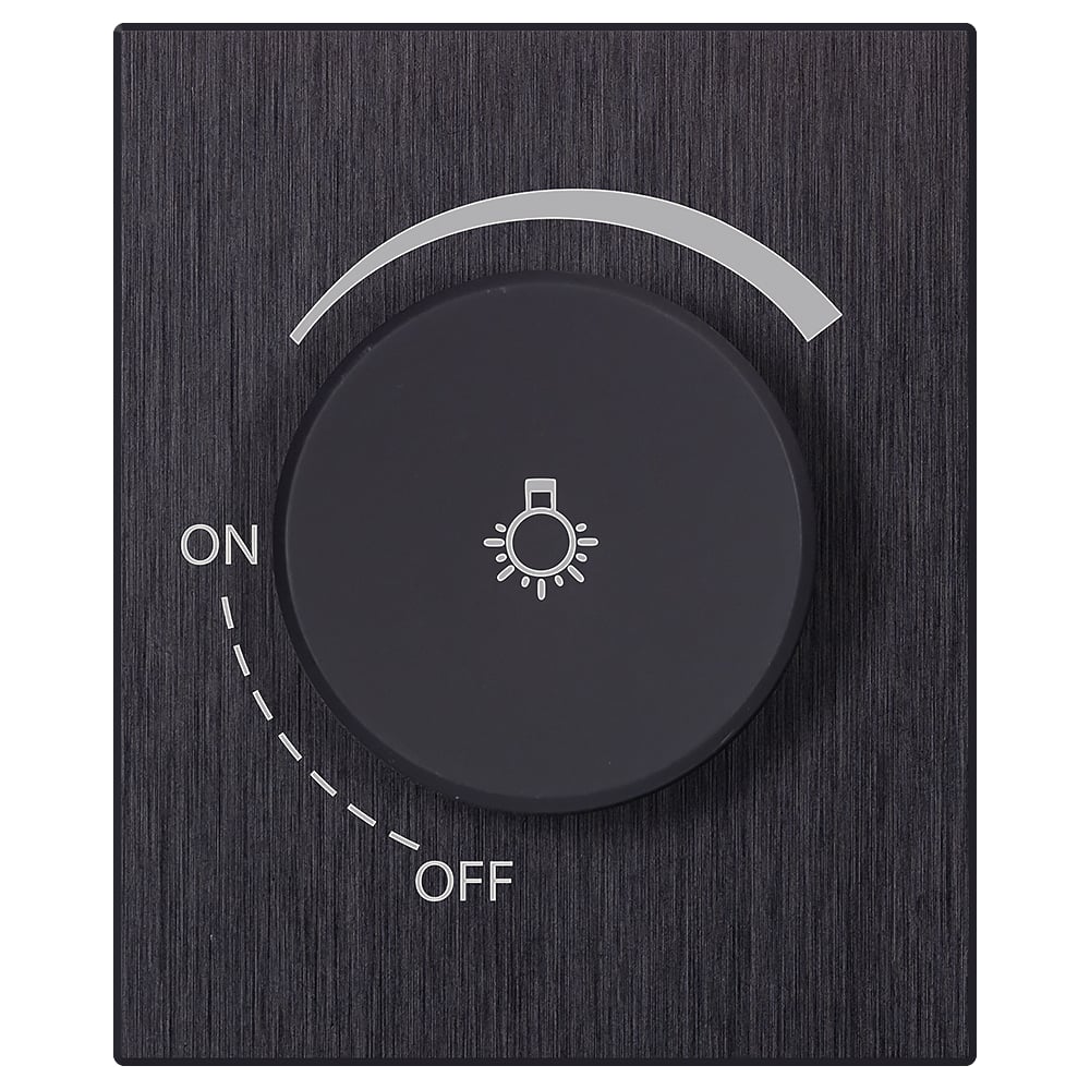 Изображение товара Светорегулятор (диммер) SMARTBUY 1200Вт модульный 10А алюминий черный Альтаир SBE-m11alb-D-0