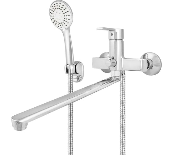 Изображение товара Смеситель для ванны Mix&Fix МИКС ЭНД ФИКС 3407 Сигма одноручный, L-излив 350мм, с аксес., (картридж d=35мм) тов-228258