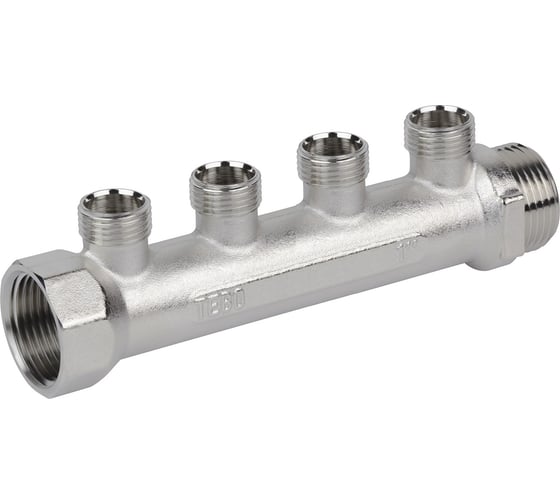 Изображение товара Коллектор с патрубками 1"х1/2" НР 4 выхода TEBO T-КБ.103.1-12.4.CN