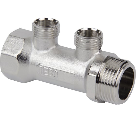Изображение товара Коллектор с патрубками 1"х1/2" НР 2 выхода TEBO T-КБ.103.1-12.2.CN