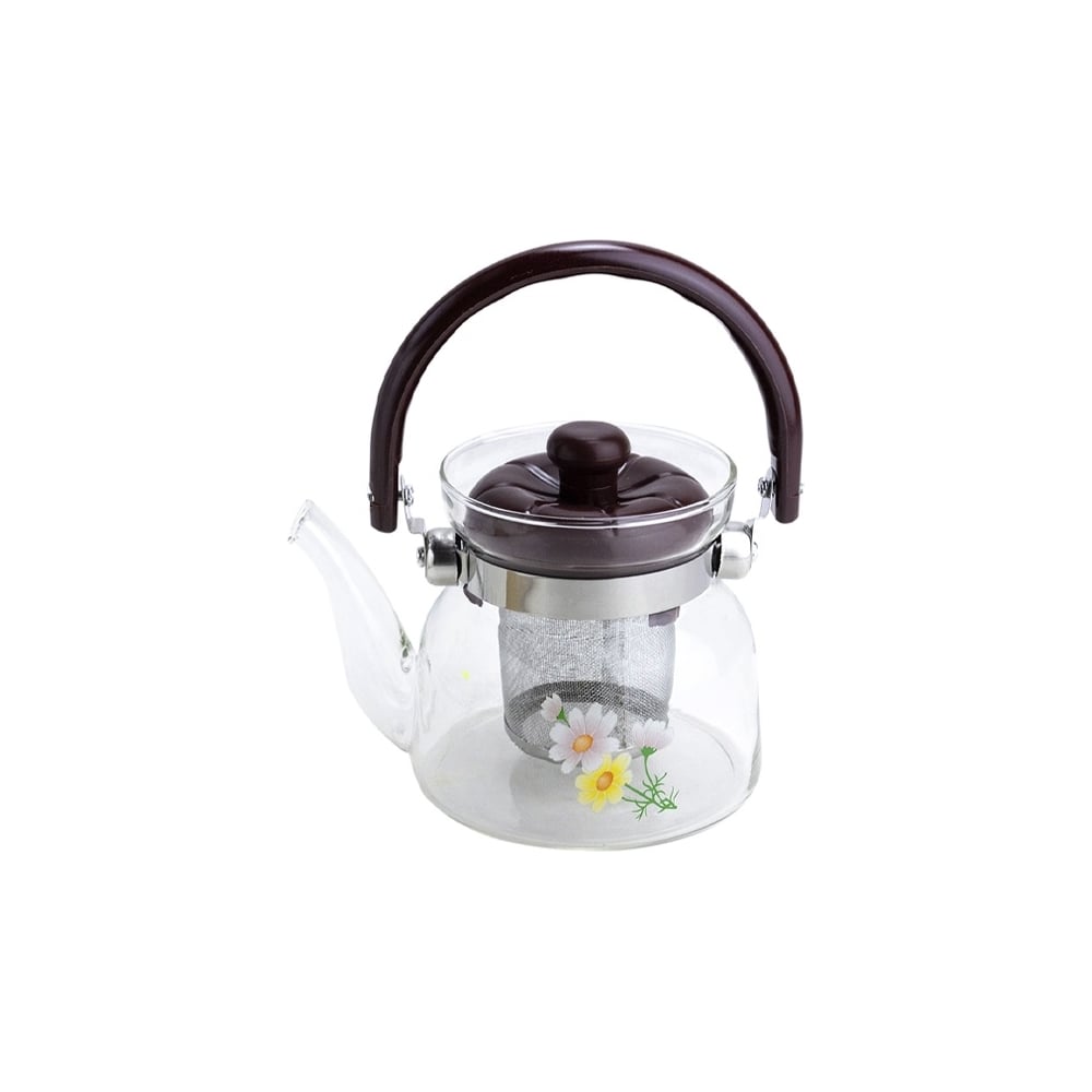 Изображение товара Заварочный чайник КОШКИН ДОМ стеклянный с деколью, 600 мл