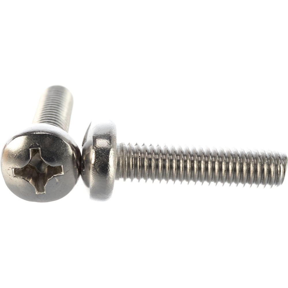 Изображение товара Винт стальной DIN7985 M6x25 полная резьба PH3 A2