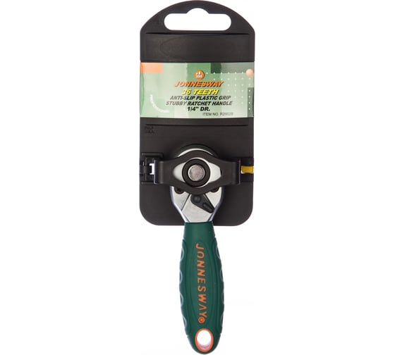 Изображение товара Рукоятка трещоточная укороченная 1/4д.DR, 36 зубцов, 100 мм Jonnesway R2902B