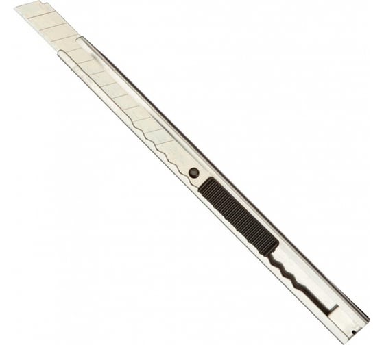 Изображение товара Канцелярский нож Attache 9 мм металлический, фиксатор, цв.металлик 280460