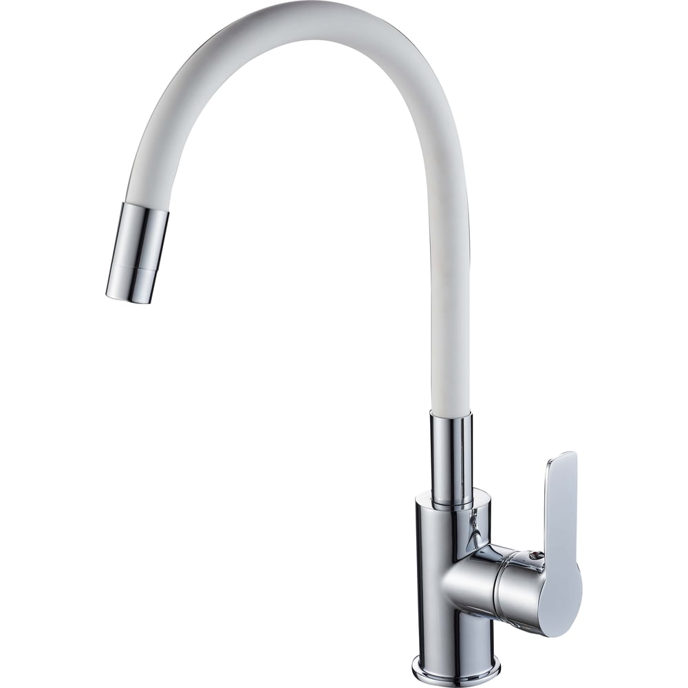 Изображение товара Смеситель для кухонной мойки RUSH Siple с гибким изливом SI7335-60White
