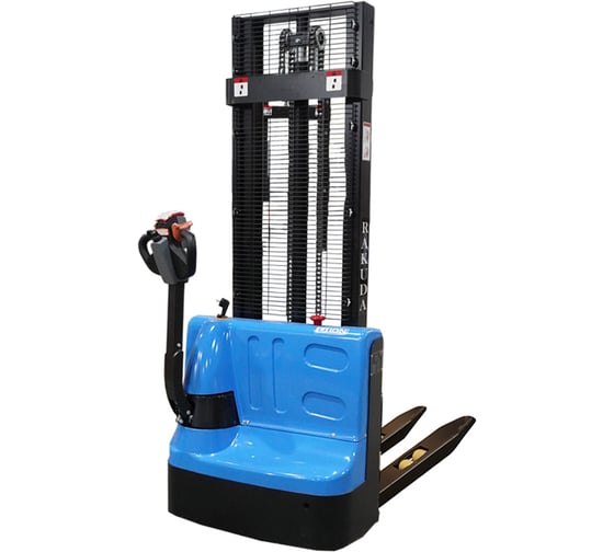 Изображение товара Самоходный электрический штабелер RAKUDA BPL 1200 35 Li-ion, нагрузка 1200 кг., высота подъема 3500 мм, АКБ Li-ion 2*12в, ЗУ 24в/10а, контроллер Curtis BPL-1200-35-Liion-RAKUDA